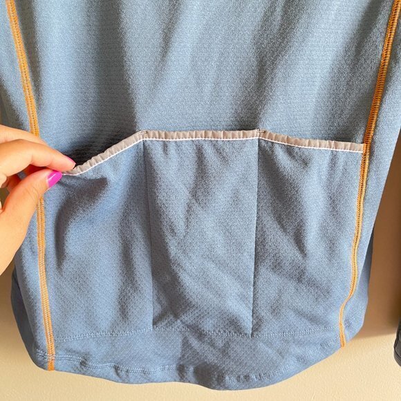 Nike Sphere Dry‎ Top Half Zip Up Hooded Thumbhole Blue Womens Size L Pockets - Picture 7 of 7